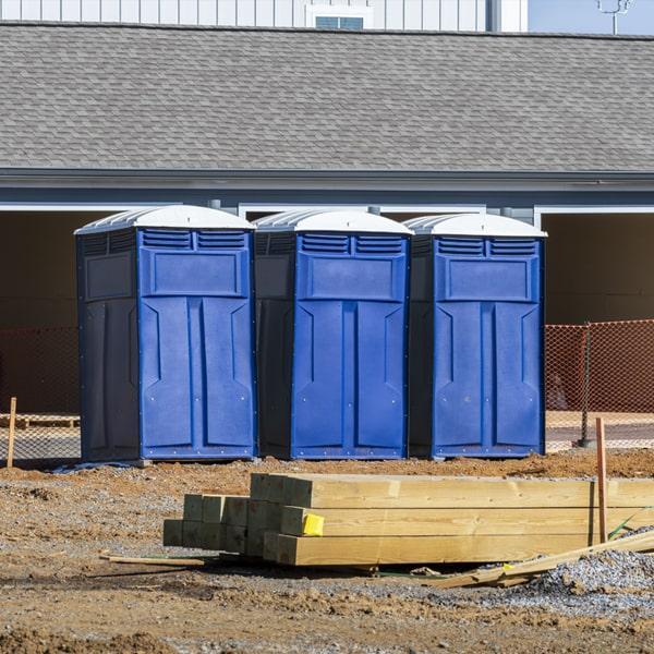 Heavy-duty construction site porta potty in Portland, Oregon