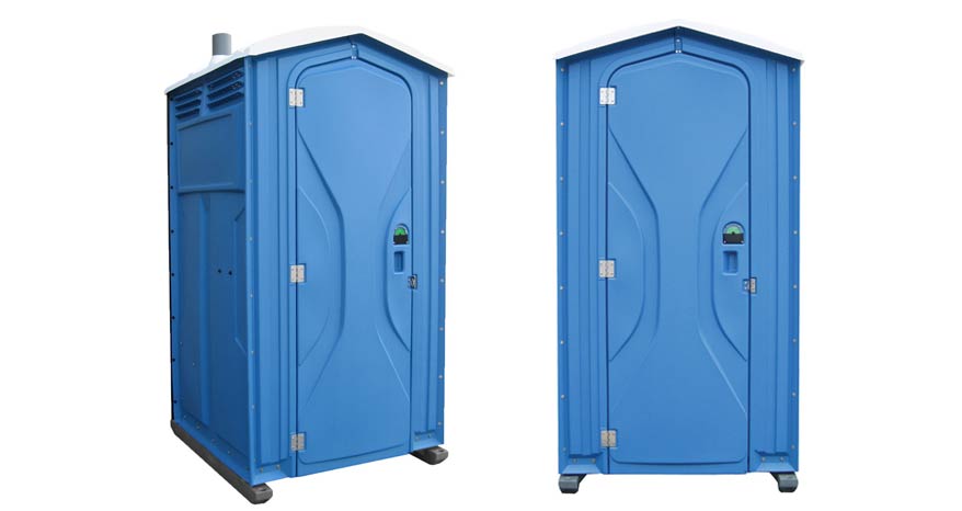 Long-term porta potty units on site in Portland, Oregon